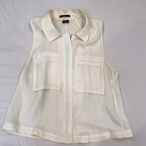 Theory silk white blouse
